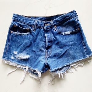 LEVI’S Medium Vintage Blue Button Fly 501 Shorts